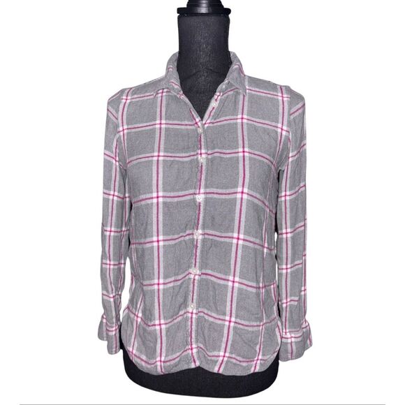 Banana Republic Dillon Classic Fit Plaid Button Front Shirt - Picture 1 of 7